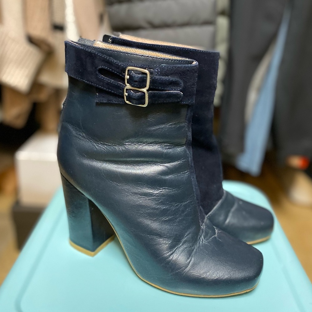 Anthropologie Leather Booties- excellent used condition